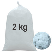 Füllwatte waschbar Kuscheltiere Kissenfüllung Füllmaterial Bastelwatte Stopfwatte - Faserbällchen 2kg 