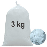 Füllwatte waschbar Kuscheltiere Kissenfüllung Füllmaterial Bastelwatte Stopfwatte - Faserbällchen 3kg