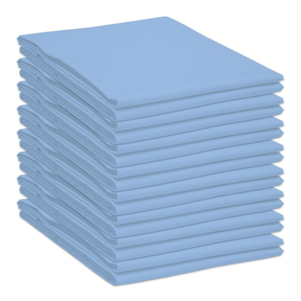 Baumwolle Bettlaken ohne Gummizug Klassische Betttücher Himmelblau 150 x 240 cm