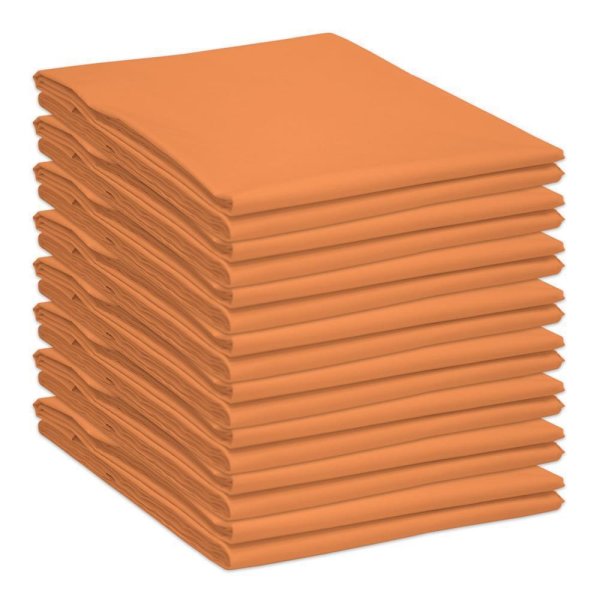 Baumwolle Bettlaken ohne Gummizug Klassische Betttücher Orange 150 x 240 cm