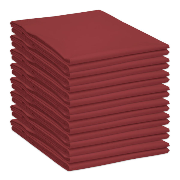 Baumwolle Bettlaken ohne Gummizug Klassische Betttücher Rot 210 x 240 cm