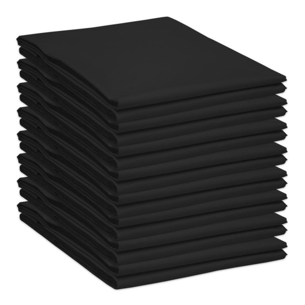 Baumwolle Bettlaken ohne Gummizug Klassische Betttücher Schwarz 150 x 240 cm