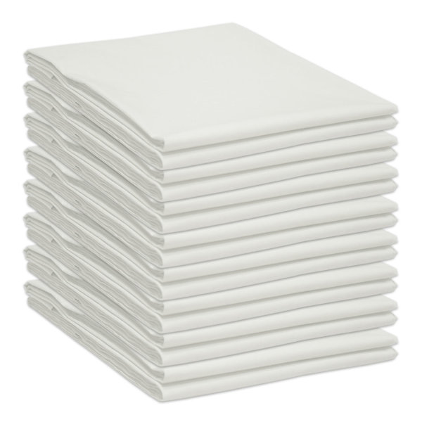 Baumwolle Bettlaken ohne Gummizug Klassische Betttücher Weiß 150 x 240 cm