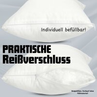 Kissen-Inlett ohne Füllung aus Baumwolle | 2er, 4er, 6er, 8er und 10er Pack | Inlett mit Reißverschluss | Innenkissen leer, Füllkissen Ungefüllt