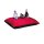 Relax ME Kissen mit Tablett & Getränkebehälter Rot-Schwarz 40 x 60 cm
