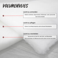 Volumenvlies 80g /m² 160 cm Breit 8mm dick Polstervlies Watte für Krabbeldecke Polsterwatte Vlieswatte Füllung