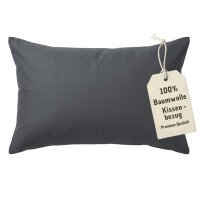Kissenbezug 30x50 cm Anthrazit | 100% Baumwolle |...