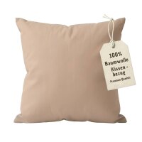 Kissenbezug 30x30 cm Graubraun | 100% Baumwolle |...
