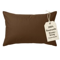 Kissenbezug 60x80 cm Braun | 100% Baumwolle |...