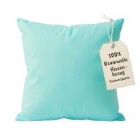 Kissenbezug 25x25 cm Türkis | 100% Baumwolle |...