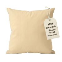 2er Pack Kissenbezug 30x30 cm Beige | 100% Baumwolle |...