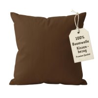 2er Pack Kissenbezug 30x40 cm Braun | 100% Baumwolle |...