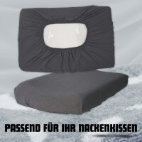Spann Kissenbezug Jersey Elastisch– Nackenkissen & Gesundheitskissen Bezug aus 100% Baumwolle mit Rundumgummi - Nackenstützkissen Bezug