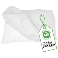Jersey Spann Kissenbezug 50x60 cm Weiß Elastisch...